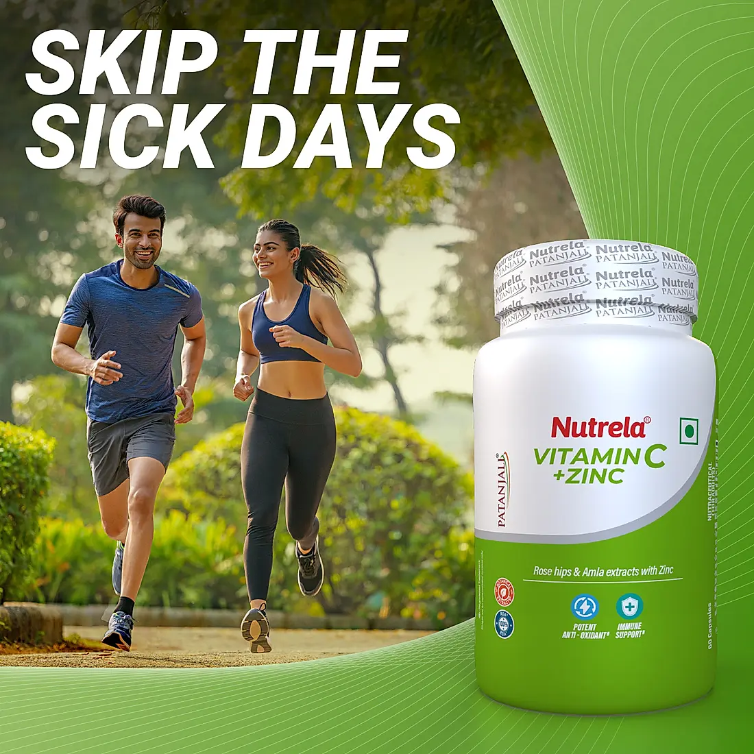 Patanjali Nutrela Vitamin C+ Zinc-60 Cap